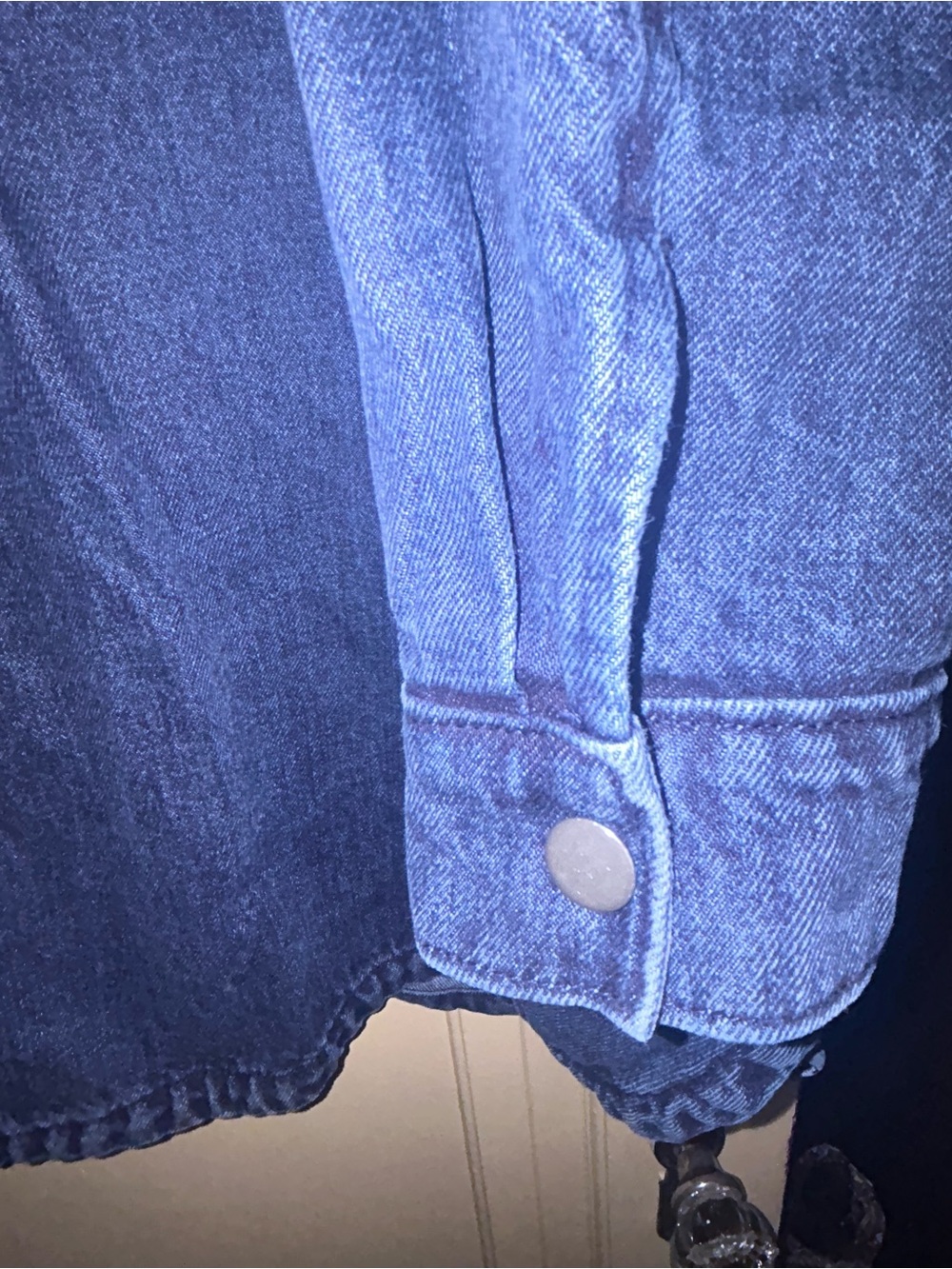 Old Navy Dark Indigo Denim Shirt Jacket - Picture 7 of 10
